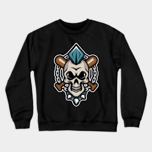 Skull punk illustration design Crewneck Sweatshirt